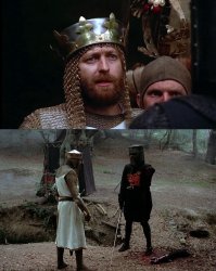 King Arthur Black Knight Meme Template