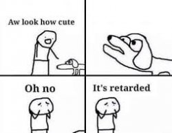 oh no it's retarded Meme Template