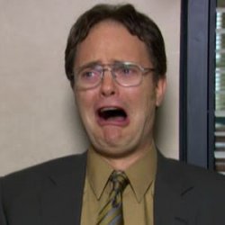 Dwight crying Meme Template
