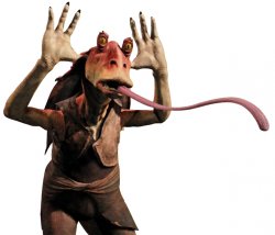 Jar Jar Binks Tongue Meme Template