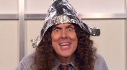 weird al yankovic tinfoil hat Meme Template