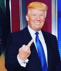 Trump middle finger Meme Template