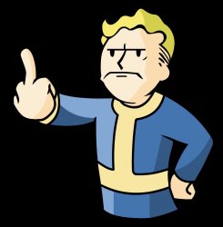 Fallout Vault Boy Middle Finger Meme Template