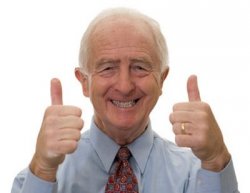 old man two thumbs up Meme Template
