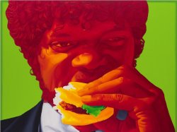 Samuel Jackson Andy Warhol Hamburger Meme Template