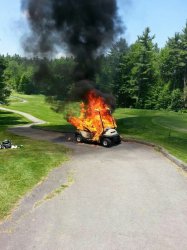 Golf Cart Fire Meme Template