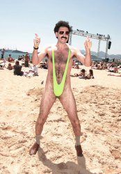 Borat Mankini Beach w/Thumbs Up Meme Template