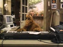 Alf synthesizer keyboard Meme Template