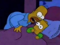 Homero Bart el coco esta en la casa Meme Template