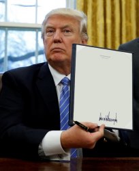 Donald Trump blank executive order Meme Template