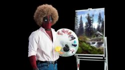 Deadpool Bob Ross Meme Template