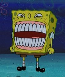 Spongebob with some fucc up teeth Meme Template