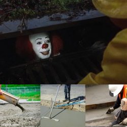 It clown cemento asfalto Meme Template