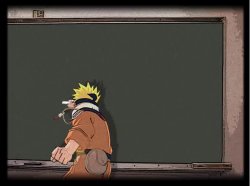 Naruto on blackboard Meme Template