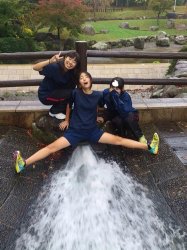 waterfall japanese girl Meme Template