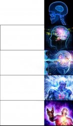 expanding brain (5) Meme Template