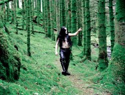 black metal dude in forest Meme Template
