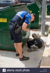 Policeman and the hobo Meme Template