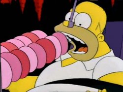 Homer eats donuts in hell Meme Template