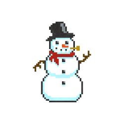 8-bit Snowman Meme Template