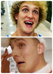 Logan Paul breaks himself Meme Template