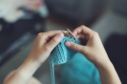 crochet woman yarn needle Meme Template