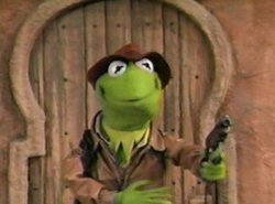 Kermit the frog with gun Meme Template