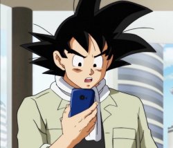 Goku Checks Phone  Meme Template