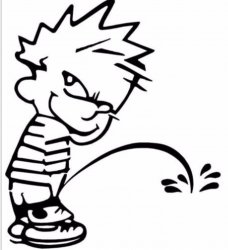 Calvin Peeing Meme Template