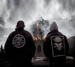 black metal church burning Meme Template