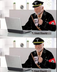 Hide the pain Harold Nazi coffee Meme Template