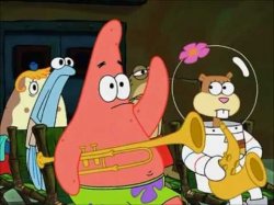 Patrick With Instrument Meme Template