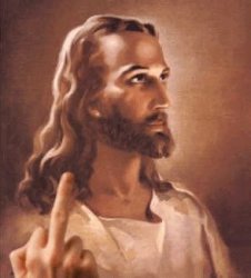 Jesus middle finger Meme Template