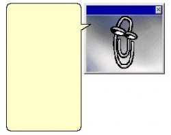 Classic Clippy blank message Meme Template