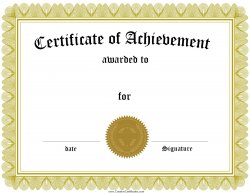 CERTIFICATE OF ACHIEVEMENT Meme Template