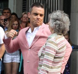 man punching grandmother in face Meme Template