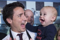 Justin Trudeau and Baby Meme Template