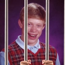 Bad Luck Brian Prison Meme Template