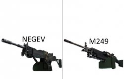 CS GO negev m249 Meme Template