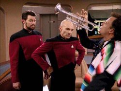 Picard Q Trumpet Meme Template