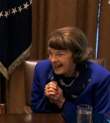 Dianne Feinstein Shlomo hand rubbing Meme Template