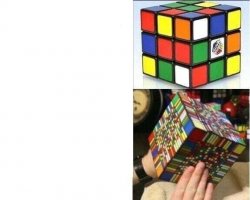 Rubik cube intellect Meme Template