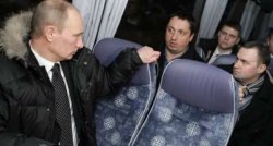 Putin on a bus Meme Template