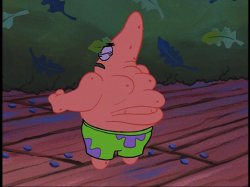 Patrick back Meme Template