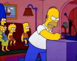 Simpsons Stupid TV. Be more funny Meme Template