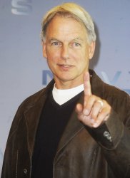 Mark Harmon, one finger up Meme Template