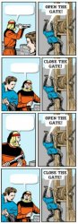 Open the gate! Meme Template