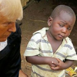Third World Skeptical Kid w/ The Donald® Meme Template