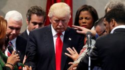 Trump in prayer Meme Template