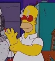 Homer Simpson red eyes Meme Template
